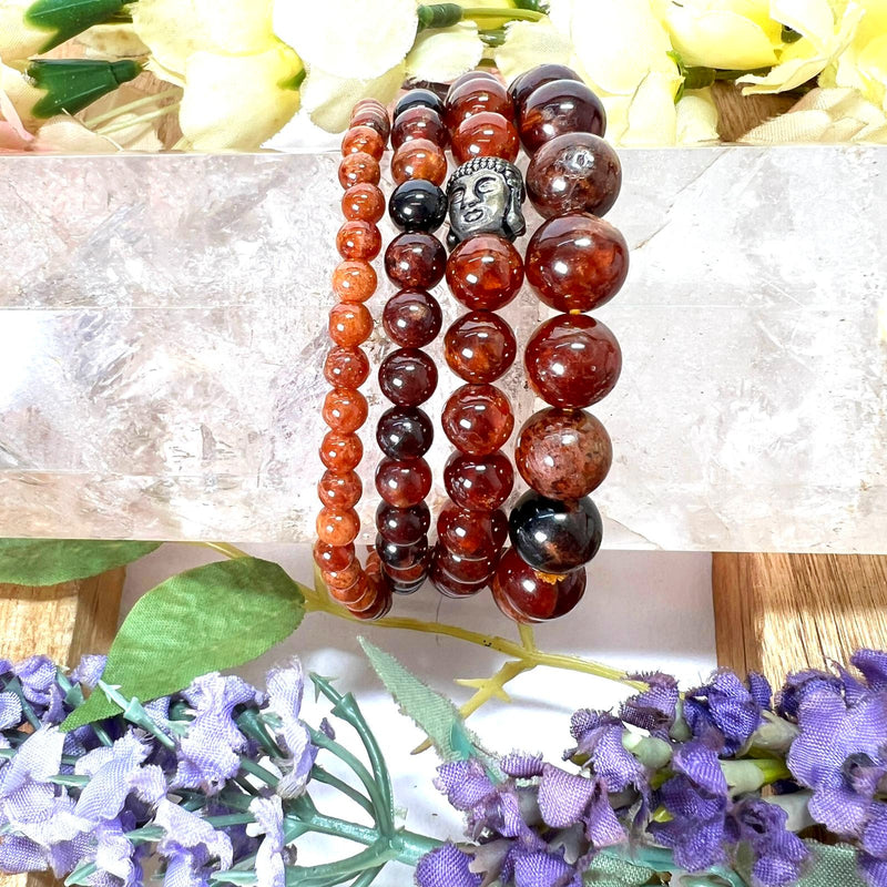 Hessonite Garnet 7-12mm Smooth Oval Shape 16 Inch Long Gemstone Beads -  Total 2 Strands In The Lot - SKU:158047