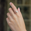 Howlite Adjustable Ring in Silver (Stress and Anxiety) (1 pc)