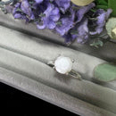 Howlite Adjustable Ring in Silver (Stress and Anxiety) (1 pc)