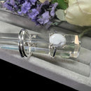 Howlite Adjustable Ring in Silver (Stress and Anxiety) (1 pc)