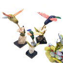Crystal Hummingbirds and Flower from Peru
