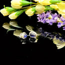 Iolite Stud Earrings in Silver