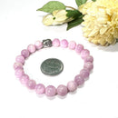 Kunzite Round Bead Bracelet (Emotional Healing)