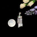Kunzite Rough Cap Pendant in Silver (for Unconditional Love)