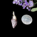 Kunzite Rough Cap Pendant in Silver (for Unconditional Love)