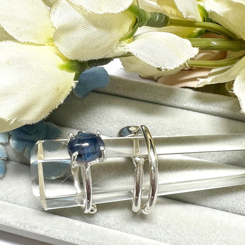 Blue Kyanite Adjustable Ring in Silver