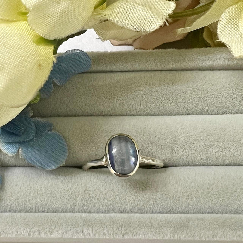 Blue Kyanite Adjustable Ring in Silver