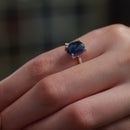 Blue Kyanite Adjustable Ring in Silver