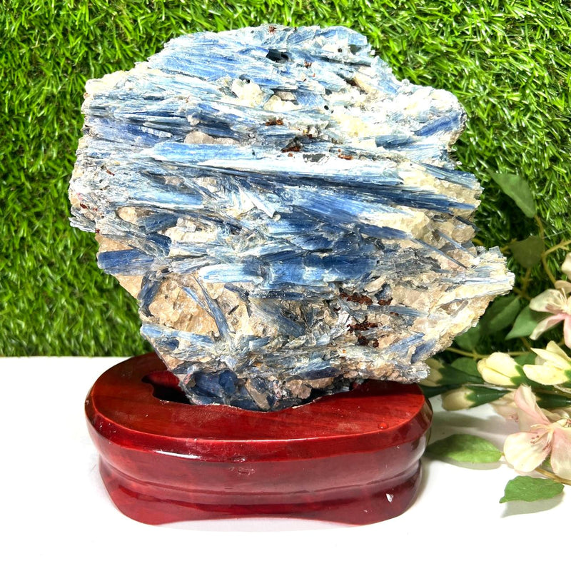 Raw Blue Kyanite on a Stand (Aura Cleanser & High Vibration)