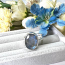 Labradorite Adjustable Ring in Silver