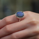 Labradorite Adjustable Ring in Silver
