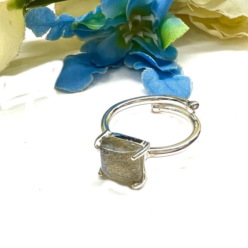 Labradorite Adjustable Ring in Silver