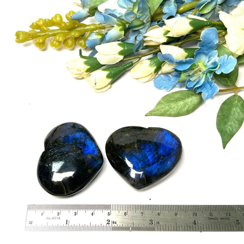 AAA Labradorite Heart with Blue Fire(Psychic abilities)