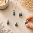 Labradorite silver pendant by Talk to Crystals featuring natural healing crystal jewellery for intuition, protection, transformation, psychic awareness, spiritual growth, and discovering inner potential in India