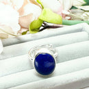 Lapis Lazuli Adjustable Ring in Silver
