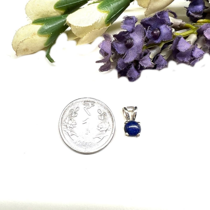 Lapis Lazuli Small Pendant in Silver