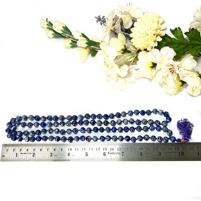 Lapis Lazuli Round  Bead Jaap Mala (Communication & Wisdom)