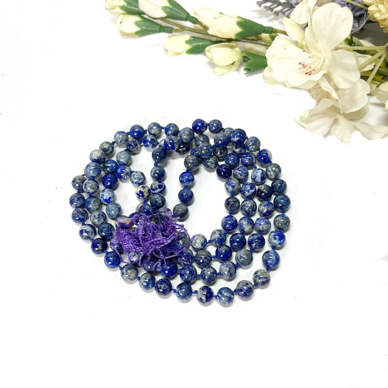 Lapis Lazuli Round  Bead Jaap Mala (Communication & Wisdom)