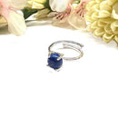 Lapis Lazuli Adjustable Ring in Silver