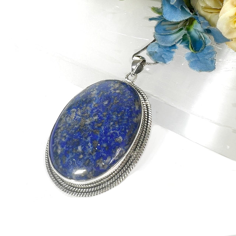 Lapis Lazuli  Premium Collection Pendants in Silver (Communication & Expression)