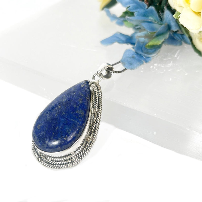 Lapis Lazuli  Premium Collection Pendants in Silver (Communication & Expression)