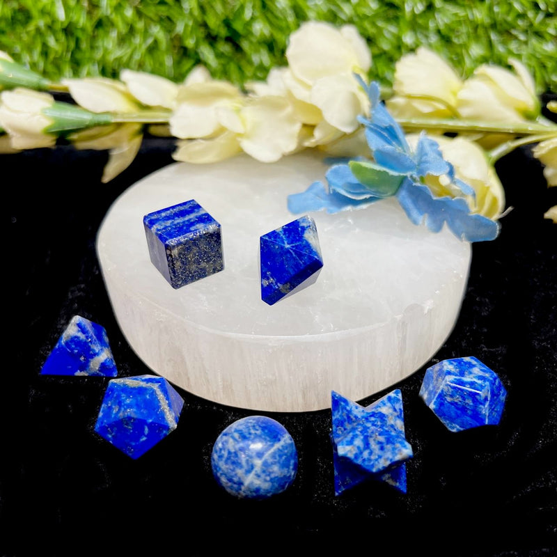 Sacred Geometry Set in Lapis Lazuli (7 pcs)