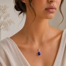 Lapis Lazuli Small Pendant in Silver