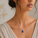 Lapis Lazuli Small Pendant in Silver