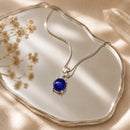 Lapis Lazuli Small Pendant in Silver