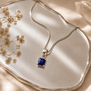 Lapis Lazuli Small Pendant in Silver