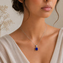 Lapis Lazuli Small Pendant in Silver