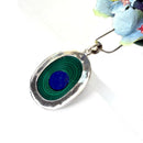 Lapis Lazuli & Malachite Slice Silver Premium Pendants