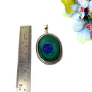 Lapis Lazuli & Malachite Slice Silver Premium Pendants
