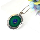 Lapis Lazuli & Malachite Slice Silver Premium Pendants