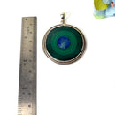 Lapis Lazuli & Malachite Slice Silver Premium Pendants