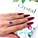 Lapis Lazuli Adjustable Ring in Silver