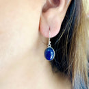 Lapis Lazuli Earrings in Silver