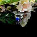 Lapis Lazuli Adjustable Ring in Silver