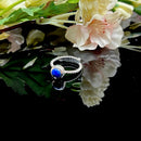 Lapis Lazuli Adjustable Ring in Silver