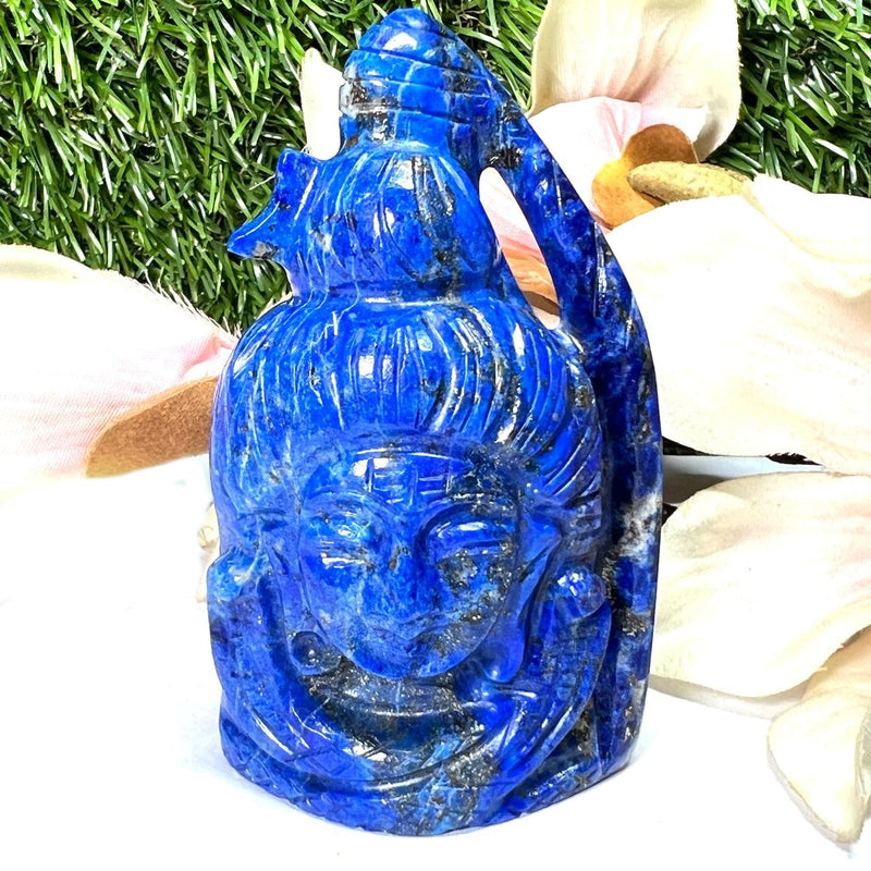 Shiva Head in Lapis Lazuli