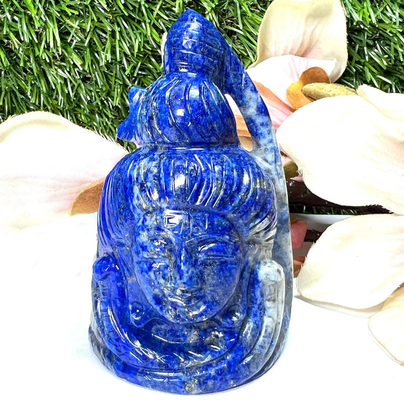 Shiva Head in Lapis Lazuli