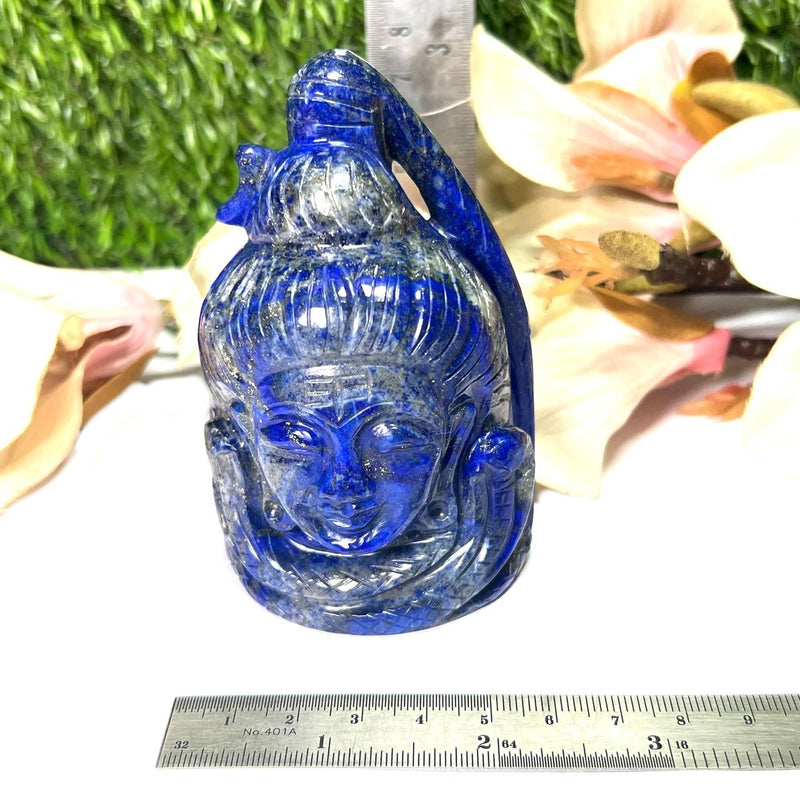 Shiva Head in Lapis Lazuli