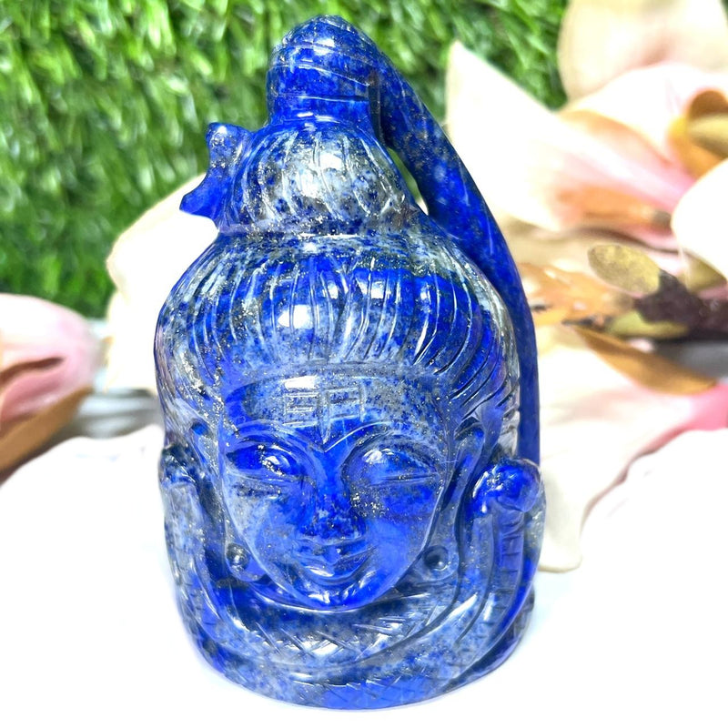 Shiva Head in Lapis Lazuli