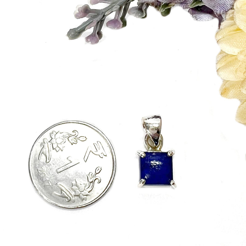 Lapis Lazuli Small Pendant in Silver