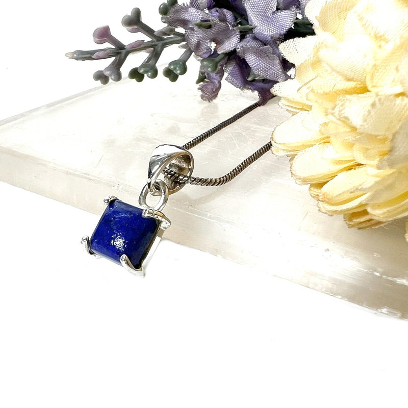 Lapis Lazuli Small Pendant in Silver