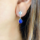 Lapis Lazuli Earrings in Silver