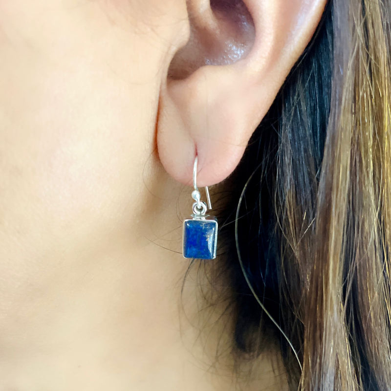 Lapis Lazuli Earrings in Silver