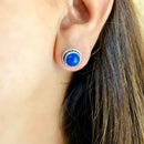 Lapis Lazuli Earrings in Silver