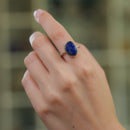Lapis Lazuli Adjustable Ring in Silver