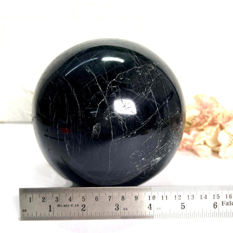 Black Tourmaline Sphere (Protection & Grounding)